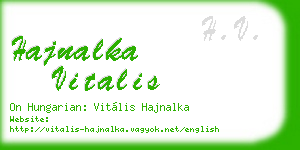 hajnalka vitalis business card