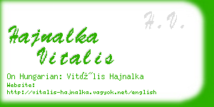 hajnalka vitalis business card